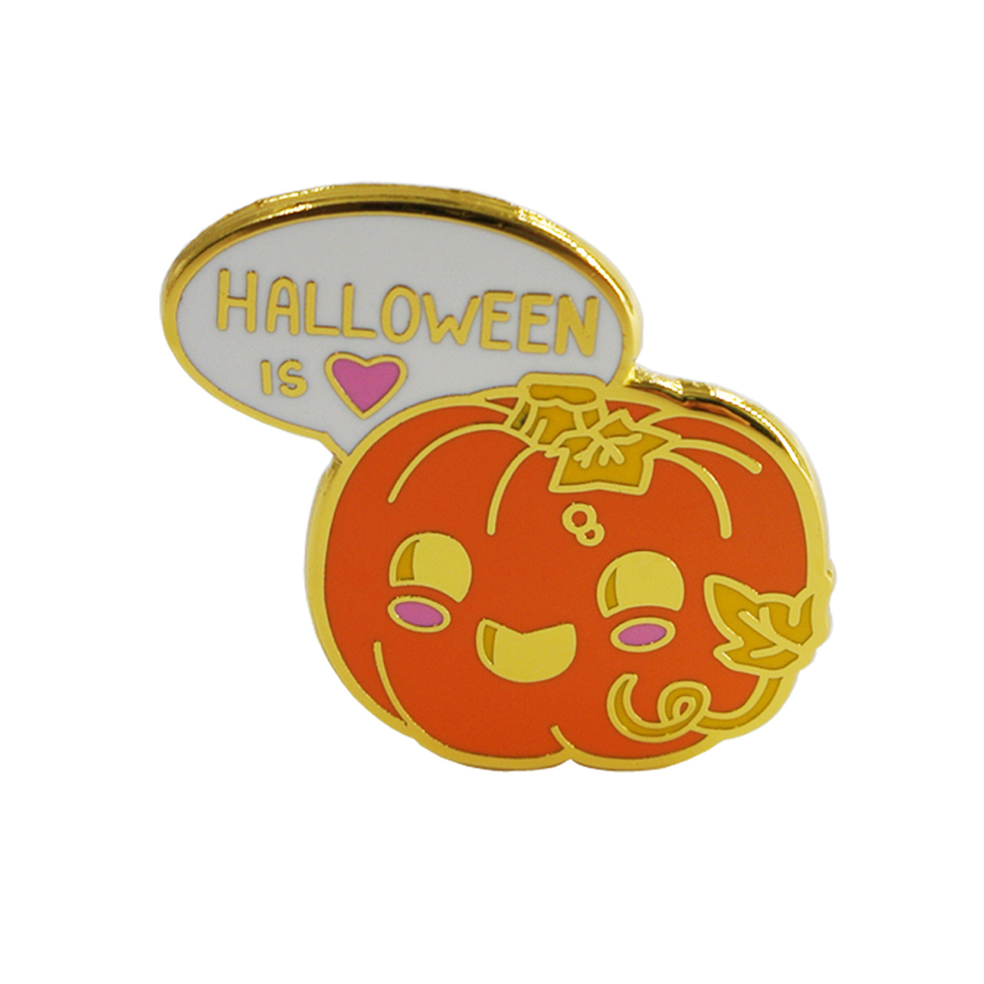 Hot selling new cartoon halloween witch hat pumpkin ghost magician shape paint alloy brooch wholesale lapel pin