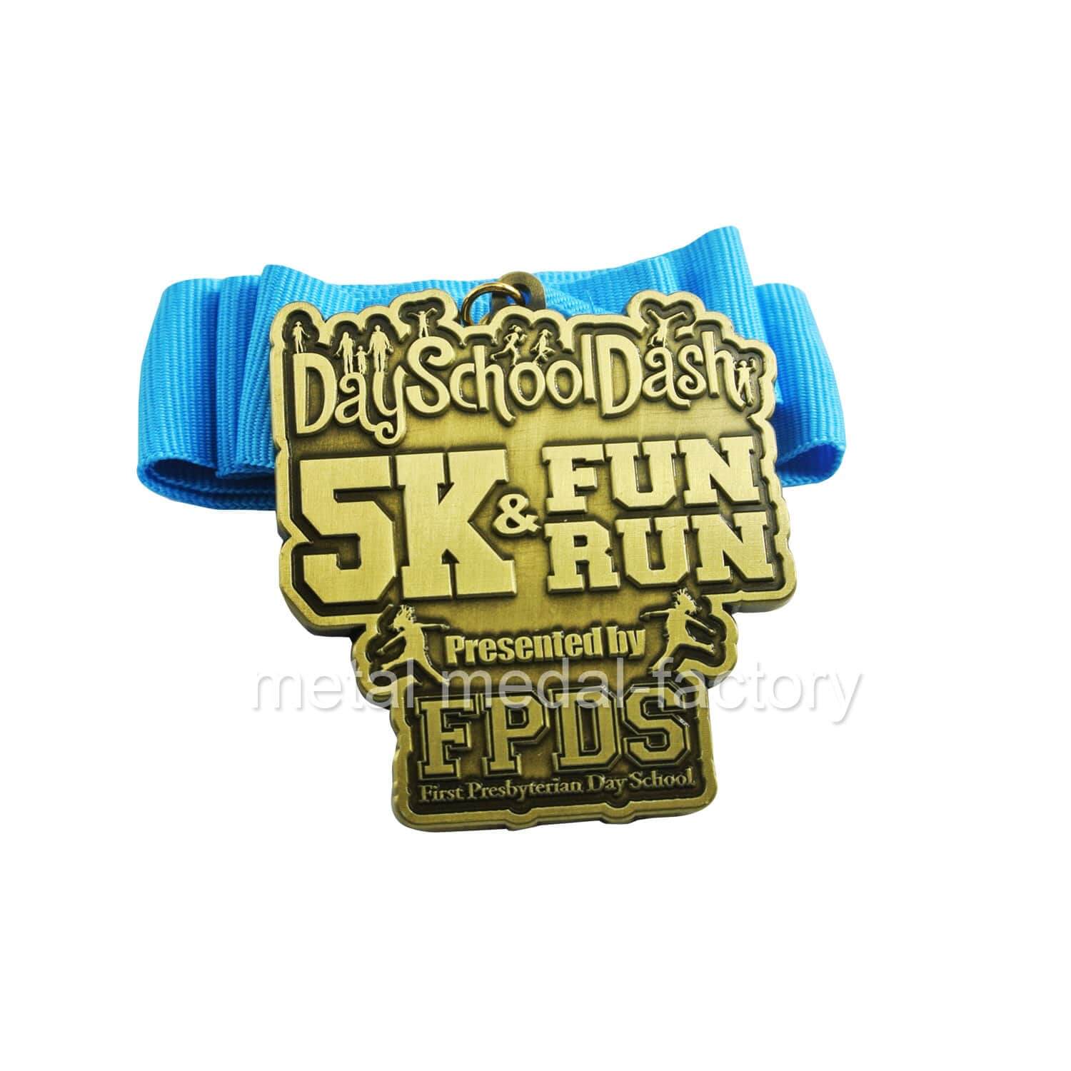 School 5k marathon medal for runners