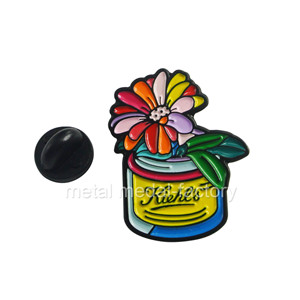 China high quality flower custom lapel pins with logo