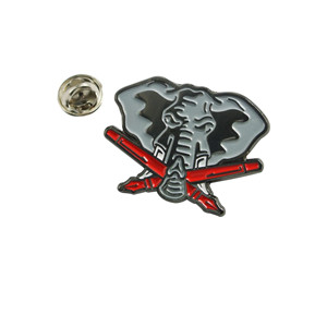 Dark black elephant shape custom enamel pins