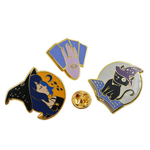 Custom enamel pins wholesale gold cartoon pin badges