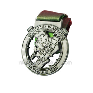 Antique Finish 2D Medal | Running Medal With Ribbon