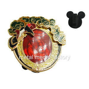 Layered and transparent custom lapel pins small order