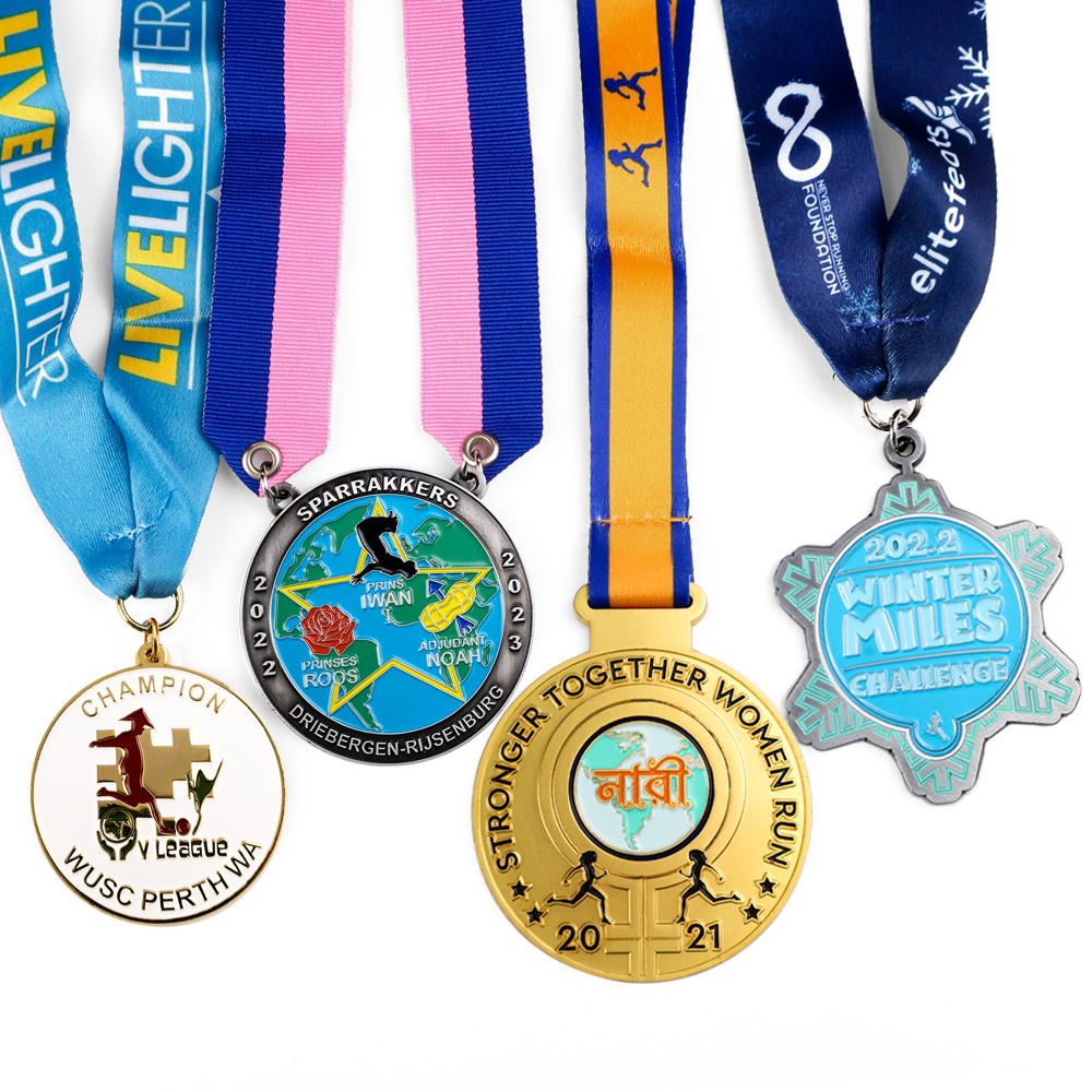 Manufacturers custom die casting spinning 10k race medals