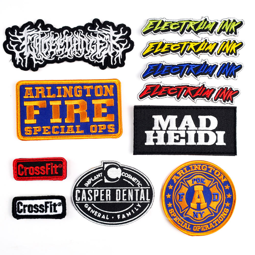 No minimum order designer custom logo sew on embroidery full embroidered patches for garment