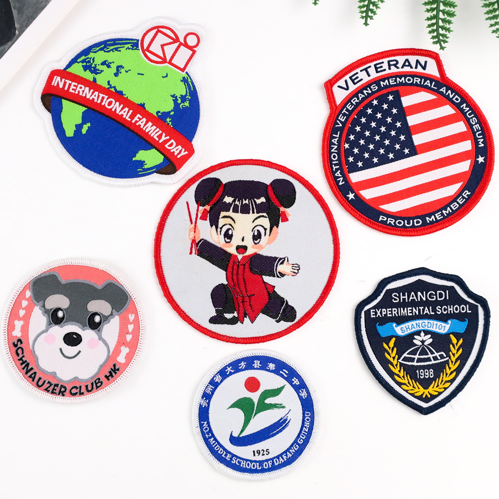 Luxury designer hat clothing sublimation embroidery fabric cloth patch adhesive badge tactical patches custom logo patch