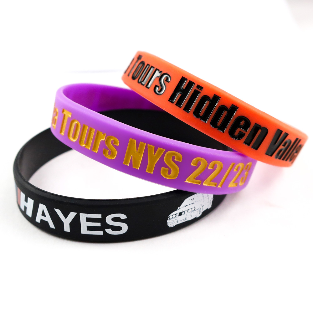 Custom Silicone Wristbands Personalized Text Debossed Rubber Bracelets for Motivation Party Favors Fundraisers Birthday