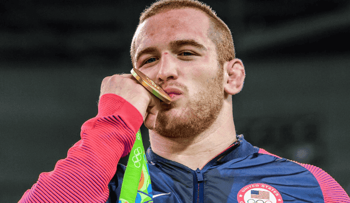Incredibly, the Kyle Snyder Olympic medal was knocked down