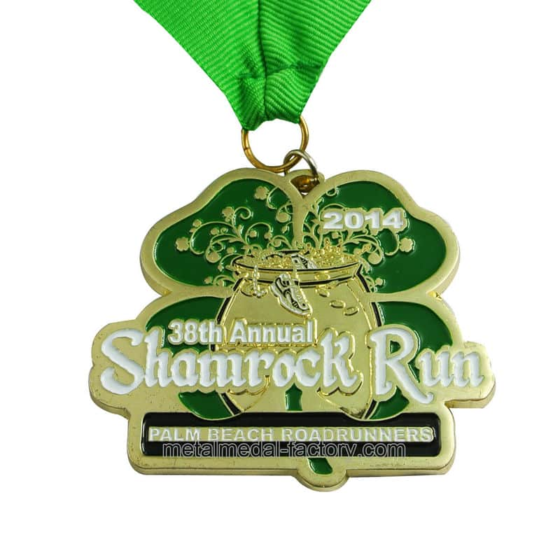 Award half marathon shamrock  running  medal