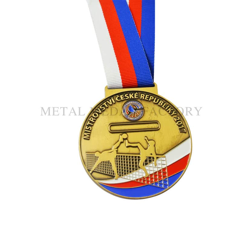 Marathon running champion medal