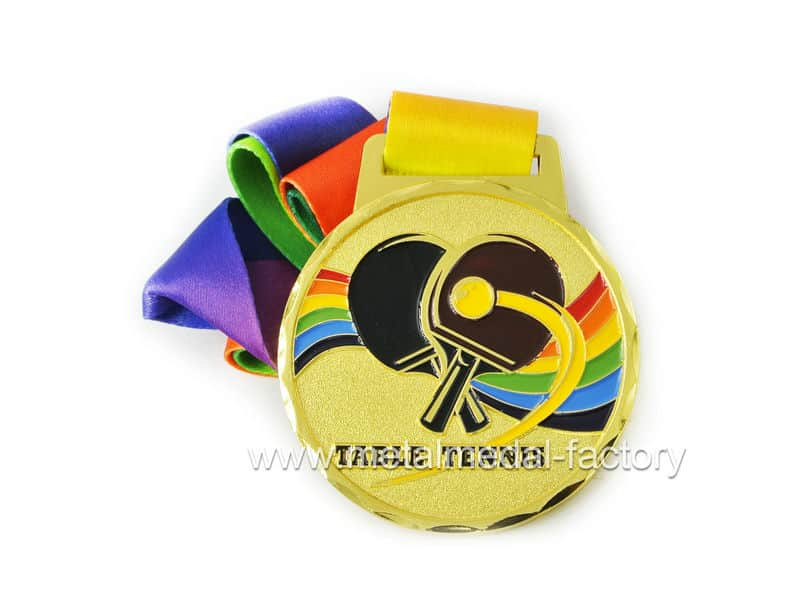 custom sport tennis table gold medal