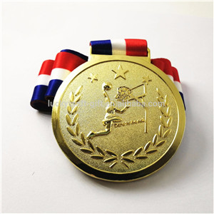 High quality custom gold plated sports award basketball medal