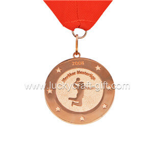 Promotional design custom logo award sport basketball medals with ribbon