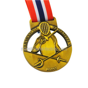 Custom Without Color Soft Enamel Fencing Medals