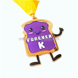 Custom Cute Copper Soft Enamel Kids Sports Medals