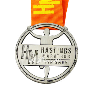 Custom Antique Sliver Finisher Marathon Sport Medals