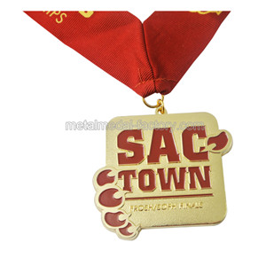 Sac Town Custom Iron Cross Medal With Red Soft Enamel