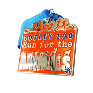 Closley zoo run for the animals soft enamel medal