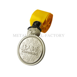 3D Snowman color soft enamel custom metal medals