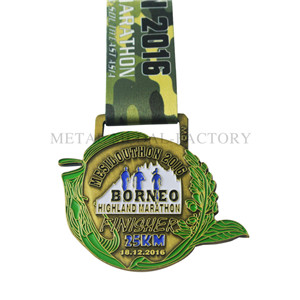 Personalized metal soft enamel 25KM finisher medals