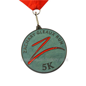 Custom 5K Glow In Dark Race Medals With Ribbon