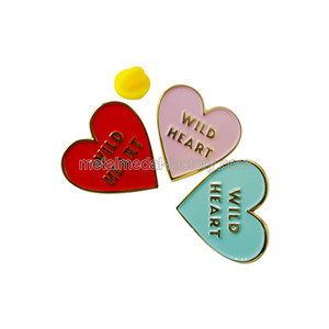 Custom Wild Heart Promotional Lapel Pin Badges