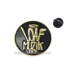 Round shape gold plate design your own pin badge