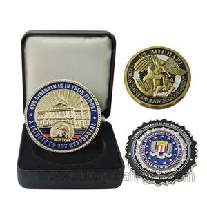 Custom Soft Enamel 3D Logo Tags Challenge Coins With Box
